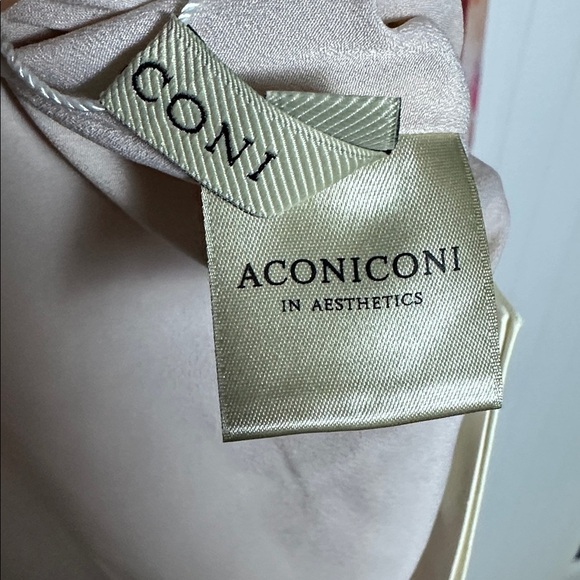 Aconiconi Midi Dress Long Sleeve V-Neck Size  Medium Abstract Print Lined - Picture 13 of 17